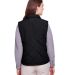UltraClub UC709W Ladies' Dawson Quilted Hacking Ve in Black back view