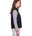 UltraClub UC709W Ladies' Dawson Quilted Hacking Ve in Black side view
