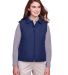 UltraClub UC709W Ladies' Dawson Quilted Hacking Ve in Navy front view