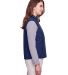 UltraClub UC709W Ladies' Dawson Quilted Hacking Ve in Navy side view