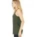 BELLA 8800 Womens Racerback Tank Top in Military green side view