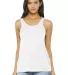 BELLA 8800 Womens Racerback Tank Top in White front view