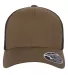 Yupoong-Flex Fit 110M 110® Mesh-Back Cap in Coyote brown/ black front view