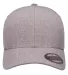 Yupoong-Flex Fit 6350 Heatherlight Mélange Cap in Grey front view