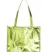 Liberty Bags A134M Metallic Large Tote LIME GREEN front view
