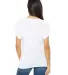 BELLA 8801 Womens Jersey Flowy Shirt in White back view