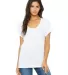 BELLA 8801 Womens Jersey Flowy Shirt in White front view