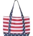 Liberty Bags OAD5052 Americana Boater Tote RED/ WHITE/ BLUE back view