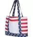 Liberty Bags OAD5052 Americana Boater Tote RED/ WHITE/ BLUE side view