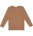 LA T 6918 Forward Shoulder Long Sleeve Fine Jersey in Coyote brown front view