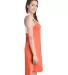 LA T 3523 Women's Fine Jersey Racerback Tank Dress PAPAYA/ WHITE side view