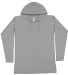 LA T 6917 Fine Jersey Long Sleeve Hooded Raglan T- in Heather