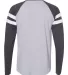 LA T 6934 Fine Jersey Mash Up Long Sleeve Tee VN HTH/ VN NV/ W back view
