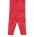LA T 612Z Youth Baby Rib Pajama Bottom RED WHT DOT/ WHT front view