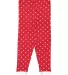 LA T 612Z Youth Baby Rib Pajama Bottom RED WHT DOT/ WHT back view