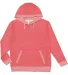 LA T 6779 Harborside Mélange French Terry Hooded  RED MELANGE front view