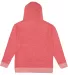 LA T 6779 Harborside Mélange French Terry Hooded  RED MELANGE back view
