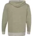 LA T 6779 Harborside Mélange French Terry Hooded  MILTRY GRN MLNGE back view