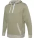 LA T 6779 Harborside Mélange French Terry Hooded  MILTRY GRN MLNGE side view