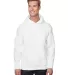 Gildan HF500 Hammer™ Fleece Hooded Sweatshirt in White front view