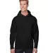 Gildan HF500 Hammer™ Fleece Hooded Sweatshirt in Black front view