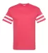 Gildan 5000VT Victory T-Shirt HEATHR RED/ WHT front view