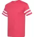 Gildan 5000VT Victory T-Shirt HEATHR RED/ WHT side view