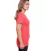 Gildan 67000L Softstyle Women's CVC T-Shirt in Red mist side view