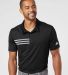 Adidas Golf Clothing A324 3-Stripes Chest Sport Sh Black/ White front view
