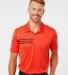Adidas Golf Clothing A324 3-Stripes Chest Sport Sh Blaze Orange/ Black front view