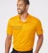 Adidas Golf Clothing A324 3-Stripes Chest Sport Sh Team Collegiate Gold/ Black front view