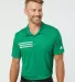 Adidas Golf Clothing A324 3-Stripes Chest Sport Sh Team Green/ White front view