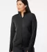 Adidas Golf Clothing A416 Women's Textured Full-Zi Black front view