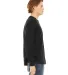 BELLA+CANVAS 3150 Mens Long Sleeve Henley Shirt in Black side view