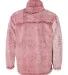 Boxercraft Q10 Unisex Sherpa Fleece Quarter-Zip Pu Frosty Garnet back view