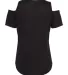 Boxercraft T32 Women's Cold Shoulder T-Shirt Black back view