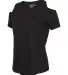 Boxercraft T32 Women's Cold Shoulder T-Shirt Black side view