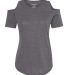 Boxercraft T32 Women's Cold Shoulder T-Shirt in Granite