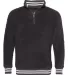 Boxercraft Q20 Varsity Sherpa Quarter-Zip Pullover Charcoal front view