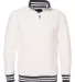 Boxercraft Q20 Varsity Sherpa Quarter-Zip Pullover Natural/ Charcoal front view