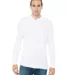BELLA+CANVAS 3512 Unisex Jersey Hooded T-Shirt in White front view