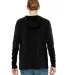 BELLA+CANVAS 3512 Unisex Jersey Hooded T-Shirt in Black back view