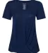 Boxercraft T52 Women's Twisted T-Shirt Navy front view