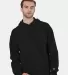 Champion Clothing CD450 Garment Dyed Hooded Sweats Black front view
