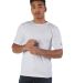 Champion Clothing CD100 Garment Dyed Short Sleeve  in White front view