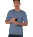 Champion Clothing CD100 Garment Dyed Short Sleeve  in Saltwater front view