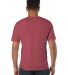 Champion Clothing CD100 Garment Dyed Short Sleeve  in Crimson back view