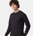 Champion Clothing CD200 Garment Dyed Long Sleeve T in Black side view
