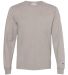 Champion Clothing CD200 Garment Dyed Long Sleeve T Concrete front view