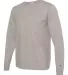 Champion Clothing CD200 Garment Dyed Long Sleeve T Concrete side view